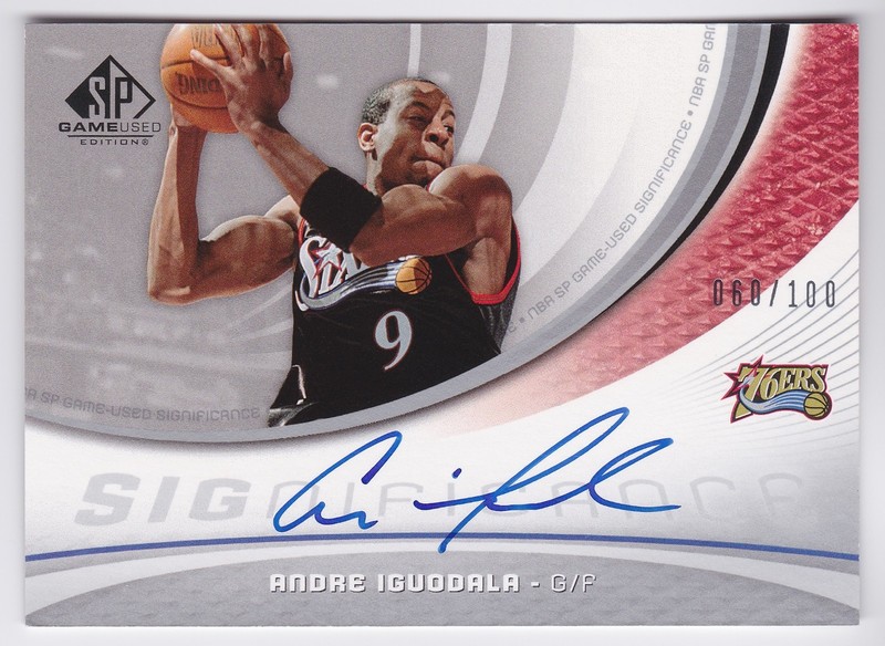2005-06 SP Game Used Edition Andre Iguodala SIGnificance Auto #SIG-AI /100 76ers