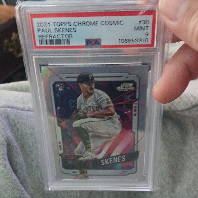Topps 2024 Cosmic Chrome Paul Skenes #30 Refractor RC PSA 9 Pirates