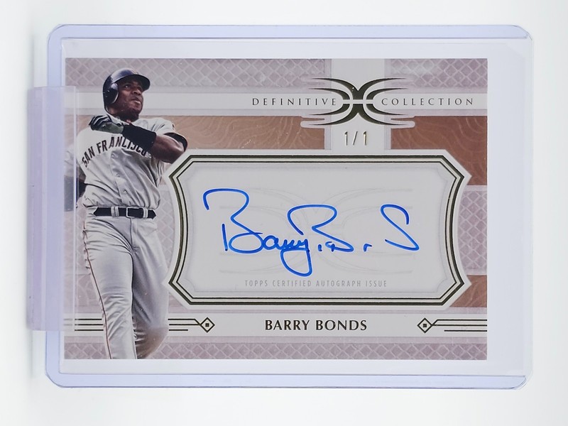 BARRY BONDS 2025 TOPPS DEFINITIVE COLLECTION AUTO GOLD 1/1 #LAC-BB GIANTS Q4925