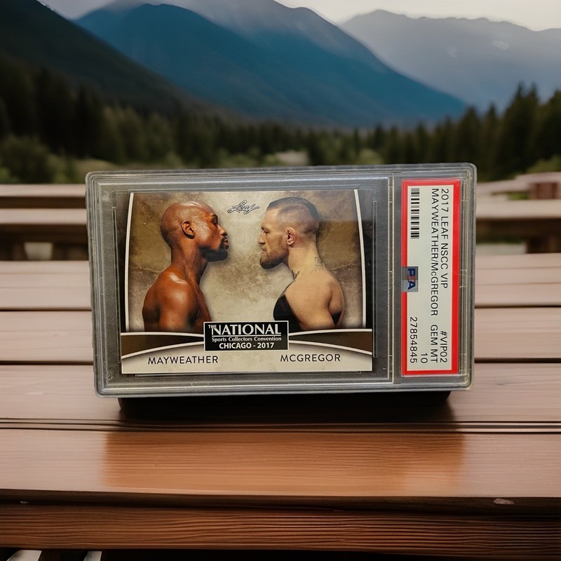 New FLOYD MAYWEATHER VS CONOR MCGREGOR 2017 LEAF NSCC VIP PSA 10 RARE! POP* 65