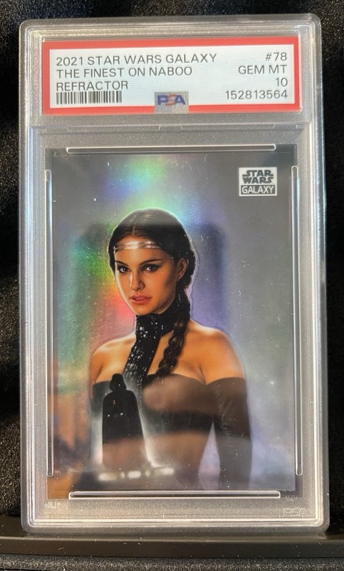 2021 Star Wars Galaxy Chrome Refractor Finest on Naboo #78 PSA 10 GEM MINT Padme