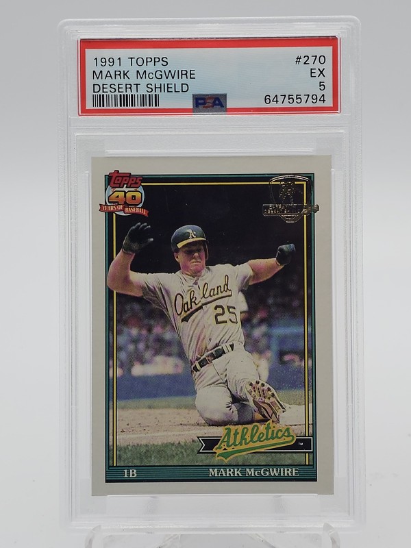 MARK MCGWIRE 1991 TOPPS DESERT SHIELD #270 PSA 5 Q7113