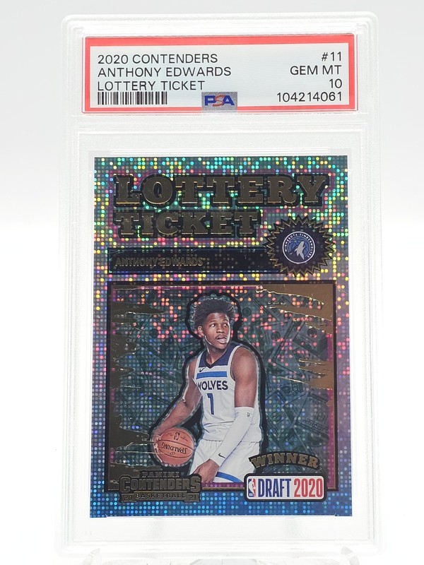 ANTHONY EDWARDS 2020-21 CONTENDERS LOTTERY TICKET ROOKIE #11 RC PSA 10 Q3153