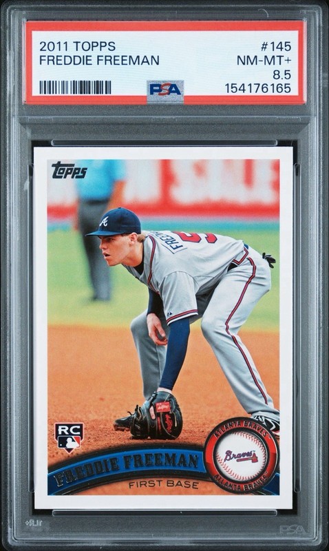 FREDDIE FREEMAN 2011 TOPPS 145 📈 ROOKIE CARD RC PSA 8.5