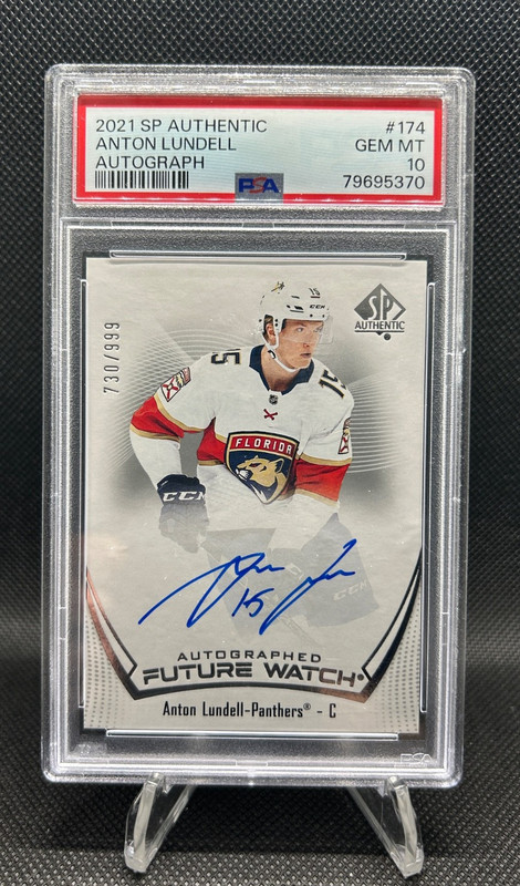 Anton Lundell 2021-22 SP Authentic Future Watch Auto PSA 10 /999 #174 FWA