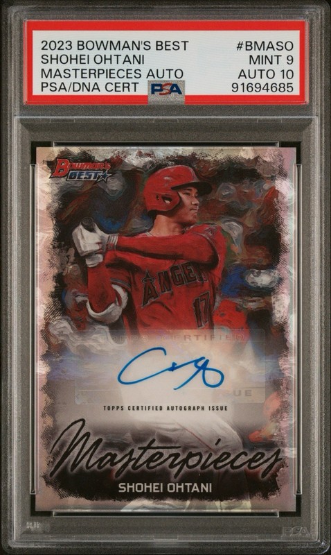 2023 Bowmans Best Shohei Ohtani Masterpieces Auto PSA 9 Auto 10 /99