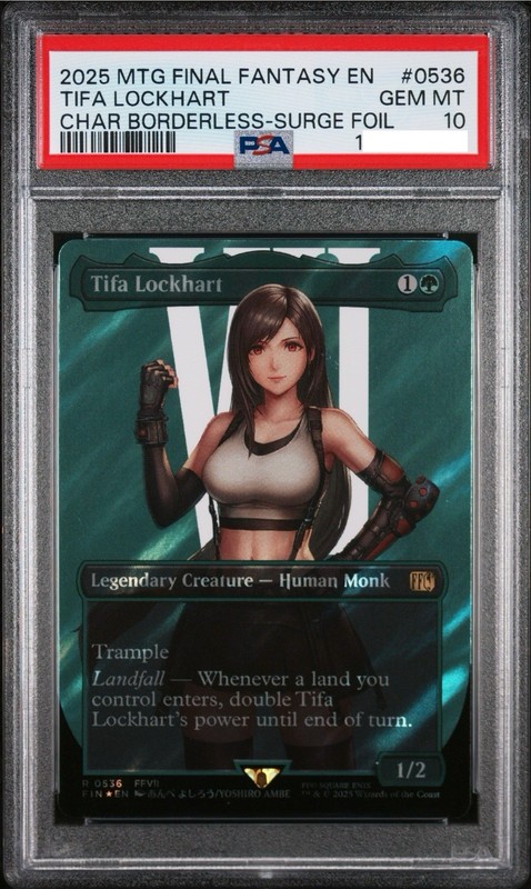 PSA 10 Magic the Gathering MTG Tifa Lockhart Surge Foil 536 Final Fantasy