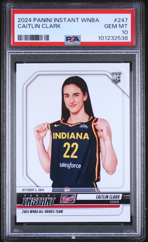 2024 PANINI INSTANT WNBA #247 CAITLIN CLARK (RC) ROOKIE  PSA 10