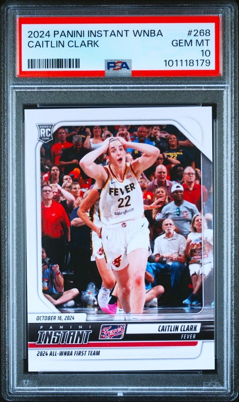 2024 PANINI INSTANT WNBA #268 CAITLIN CLARK (RC) ROOKIE PSA 10