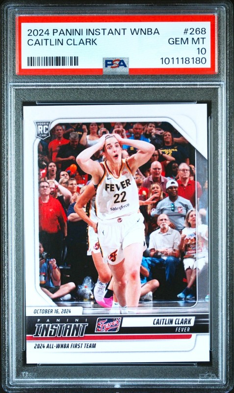 2024 PANINI INSTANT WNBA #268 CAITLIN CLARK (RC) ROOKIE PSA 10
