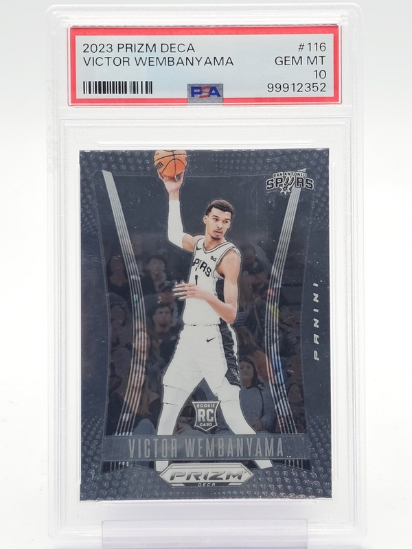 VICTOR WEMBANYAMA 2023-24 PRIZM DECA ROOKIE #116 PSA 10 Q4444