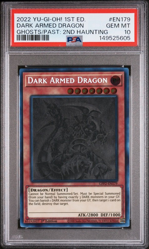 Dark Armed Dragon GFP2-EN179 Ghost Rare 1st Edition Yugioh PSA 10 *605