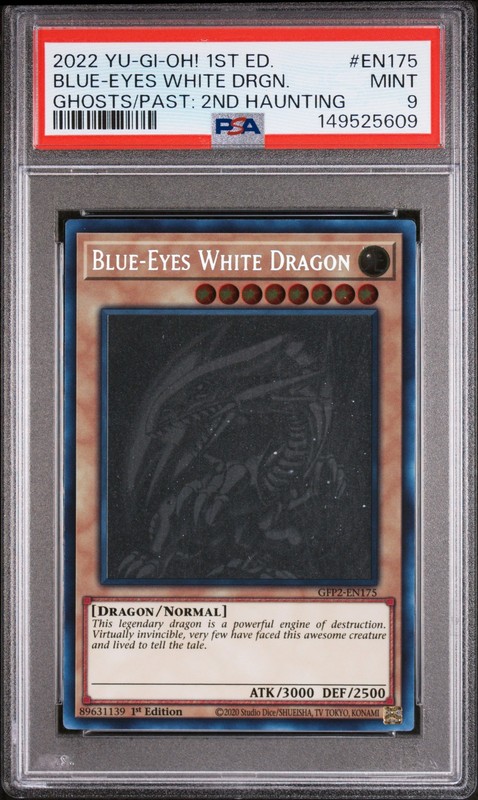Blue Eyes White Dragon GFP2-EN175 Ghost Rare 1st Edition Yugioh PSA 9 *609