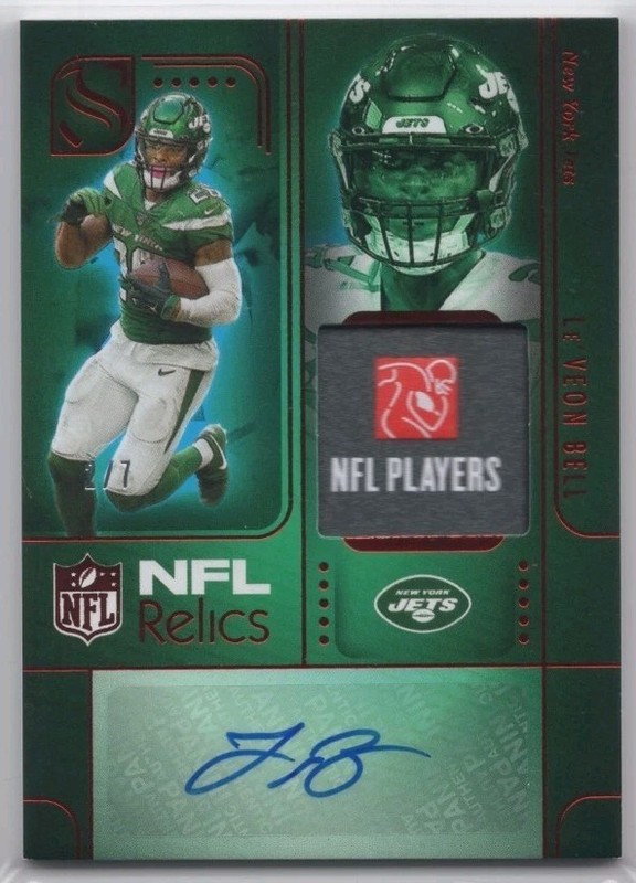 2025 Panini Silhouette NFLPA Logo Relics Le'Veon Bell Patch Auto /7 Jets SSP