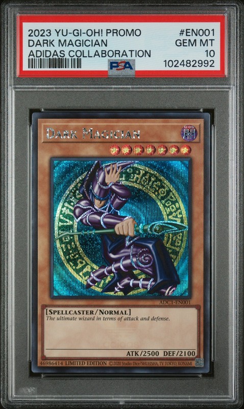 Dark Magician ADC1-EN001 Adidas Collaboration Secret Rare Promo Yugioh PSA 10