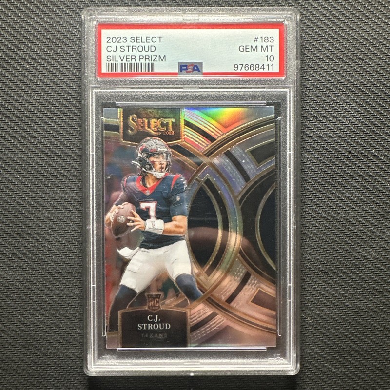 2023 Panini Select - Premier Level C.J. Stroud #183 Silver Prizm (RC) PSA 10