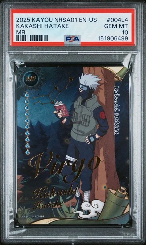 2025 Kayou Naruto Heaven Scroll Series 1 KAKASHI HATAKE NRSA01-MR-004L4 PSA 10