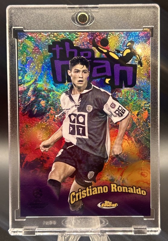 2022 Topps Finest UCC Cristiano Ronaldo The Man Purple SSP GOAT /299