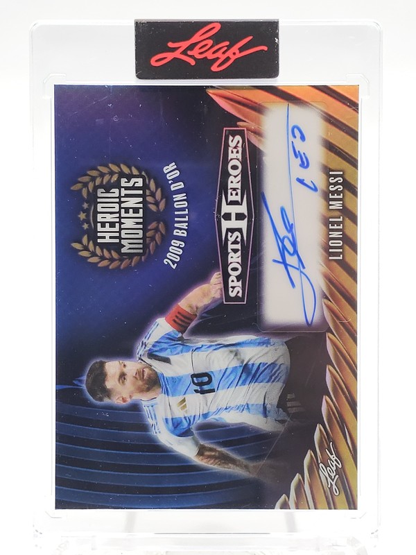 LIONEL MESSI 2026-27 LEAF SPORTS HEROES HEROIC MOMENTS AUTO 1/1 Q3474