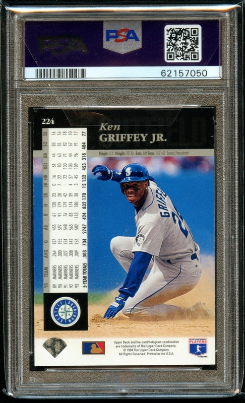 1994 Upper Deck Electric Diamond Ken Griffey Jr. PSA 8 #224 view 2