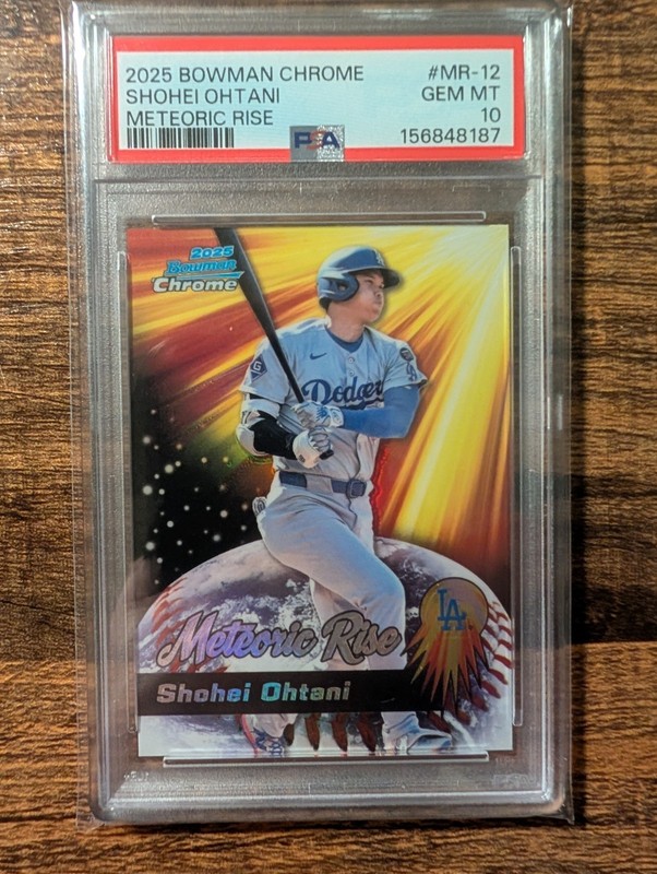 2025 Bowman Chrome Shohei Ohtani Meteoric Rise PSA 10! view 2