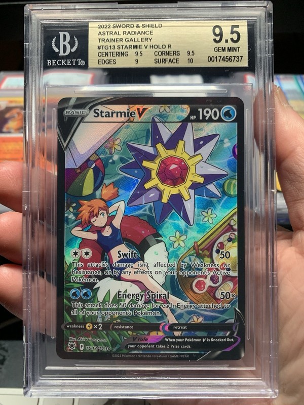 Starmie V TG13/TG30 Swsh10: Astral Radiance Trainer Gallery Holo BGS 9.5 Pokemon