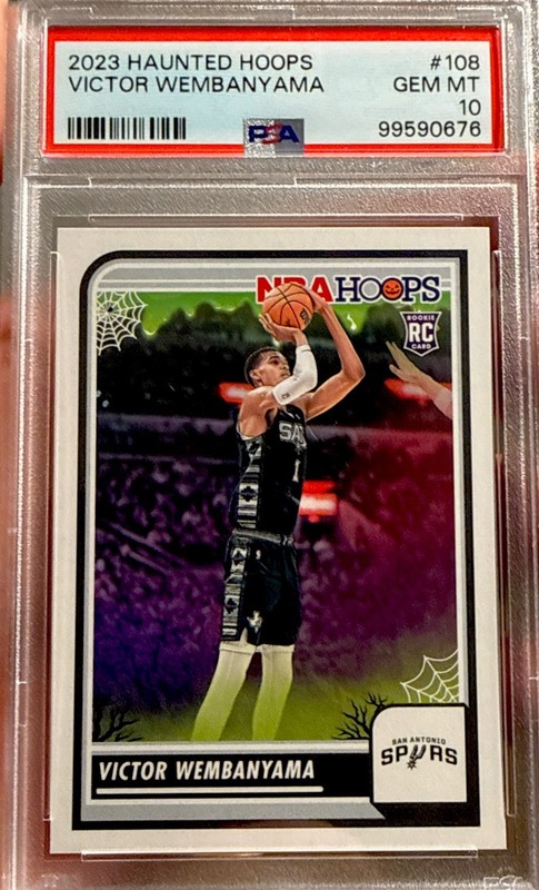 2023 Panini Haunted Hoops Rookie Victor Wembanyama #108  Gem Mint PSA 10 Spurs