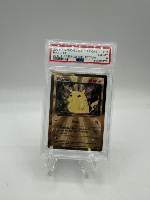 Pokemon PSA 6 Pikachu Gold Metal 2021 58/102 Celebrations UPC English