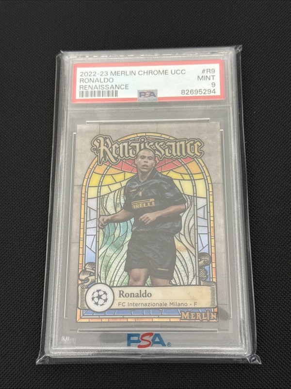 2022-23 Merlin Chrome UCC Renaissance Ronaldo Inter Milan SSP Case Hit PSA 9