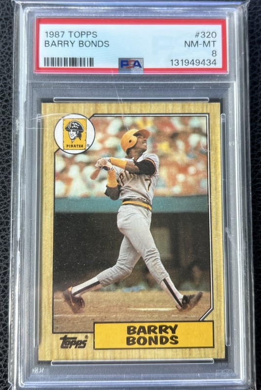 Barry Bonds 1987 O-Pee-Chee #320 Rookie Card PSA 8 NM-MT OPC RC New Slab Beauty view 1