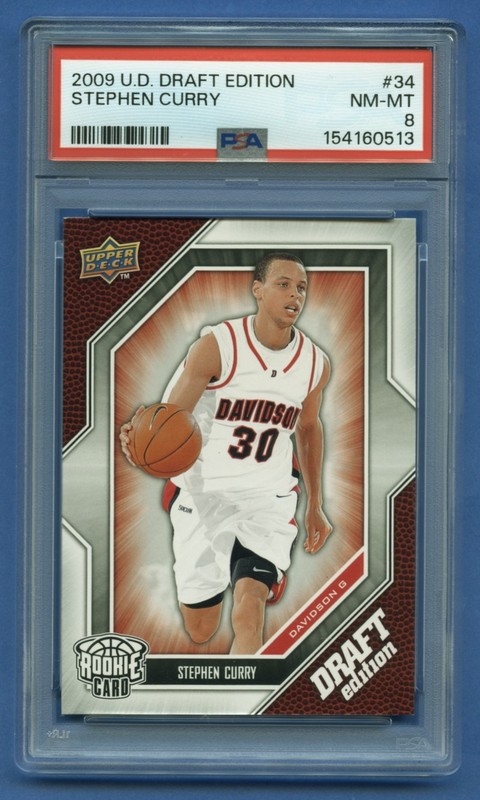 2009 STEPHEN CURRY ROOKIE PSA 8 NM-MT UD DRAFT EDT DAVIDSON CATS COLOR (#34) RZC
