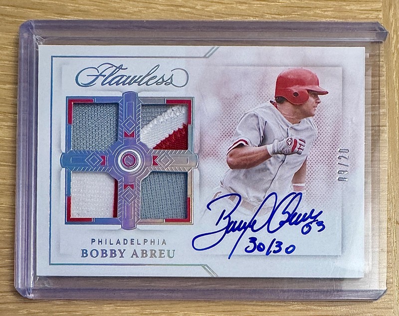 2022 Flawless Quad Patch Auto #QPA-BA Bobby Abreu /20