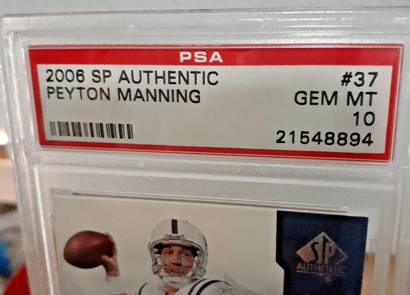 2006 SP AUTHENTIC Upper Deck #37 HOF PEYTON MANNING PSA 10 Gem MT -Colts HOF MVP view 2