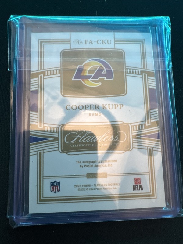 COOPER KUPP 2023 FLAWLESS ACHIEVEMENTS AUTOGRAPH RAMS AUTO 01/25 Q5849 view 2