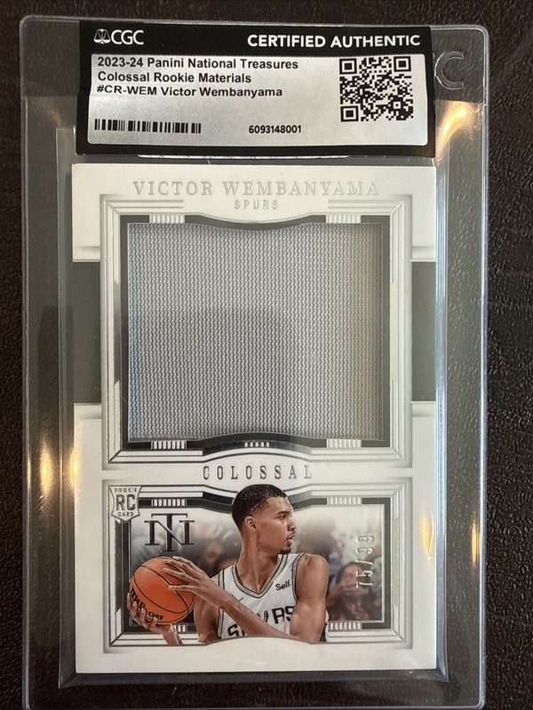 2023-24 Panini Ntl Treasures - Colossal Rookie Materials Victor Wembanyama 75/99