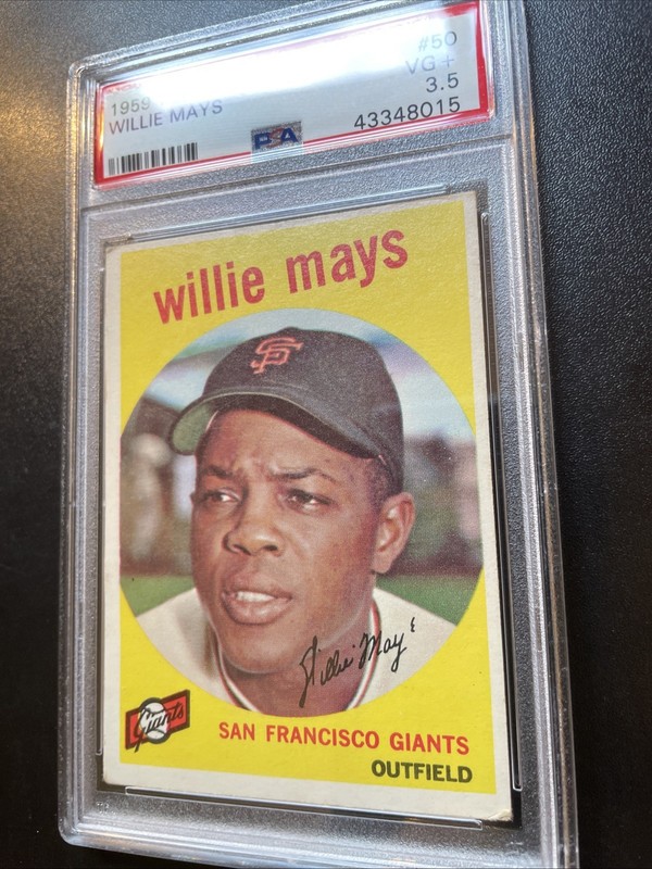 1959 Topps #50 Willie Mays PSA 3.5 view 2
