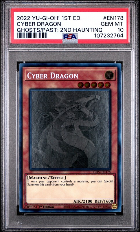 Cyber Dragon GFP2-EN178 Ghost Rare 1st Edition Yugioh PSA 10 *764