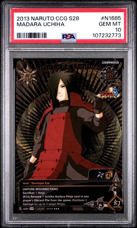 Madara Uchiha N1685 Naruto Ccg 28: Ultimate Ninja Storm 3 Naruto PSA 10 *773