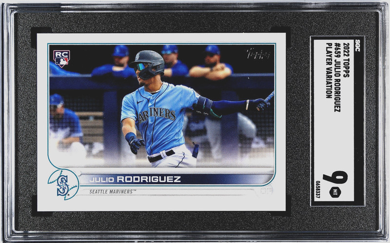 2022 Topps Series 2 - Image Variation - Julio Rodriguez #659 (RC) (SP) SGC 9 view 1