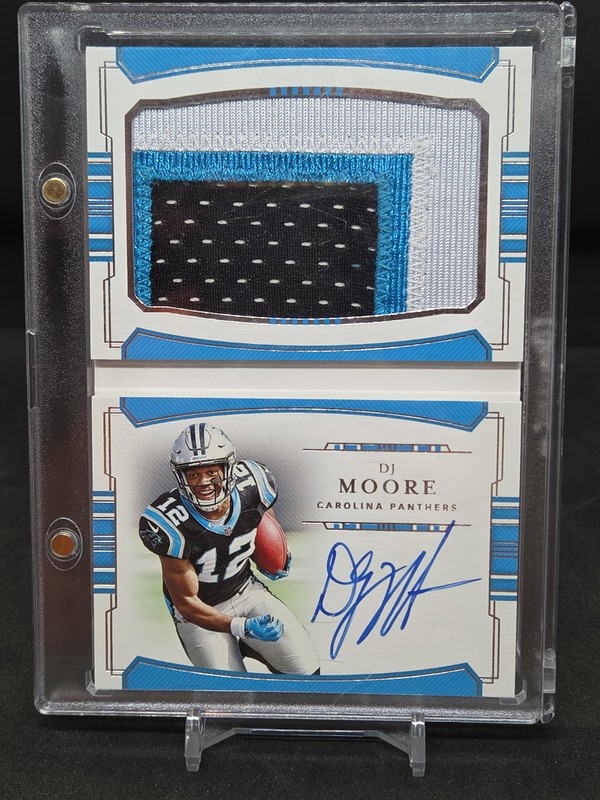 DJ MOORE 2018 National Treasures Rookie Patch Auto /99 Booklet RC view 1