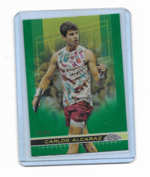 2024 TOPPS CHROME TENNIS--#50 CARLOS ALCARAZ----GREEN------19/99