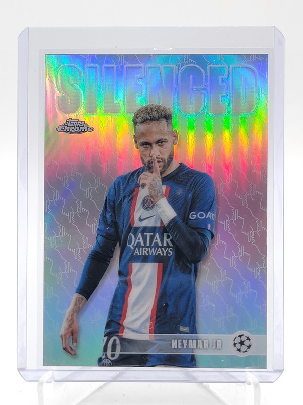 NEYMAR JR 2025-26 TOPPS CHROME UCL SILENCED REFRACTOR #SHH-1 PSG Q6262