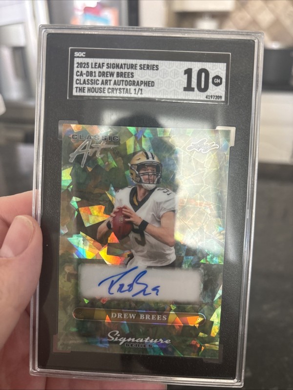Drew Brees Auto 1/1 Sgc 10 Gem Classic Art