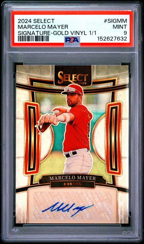 2024 Panini Select #SIG-MM Marcelo Mayer Signature Gold Vinyl Auto 1/1 PSA 9