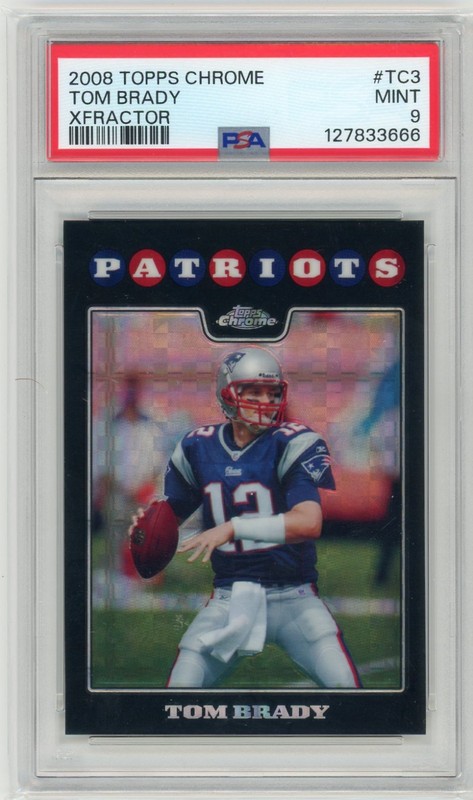 2008 Topps Chrome TOM BRADY PSA 9 XFractor #TC3