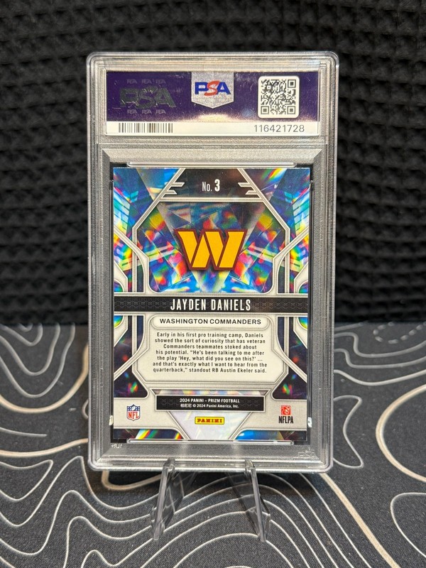 2024 Panini Prizm - Prizmatic Jayden Daniels #3 (RC) GEM MT PSA 10 view 2