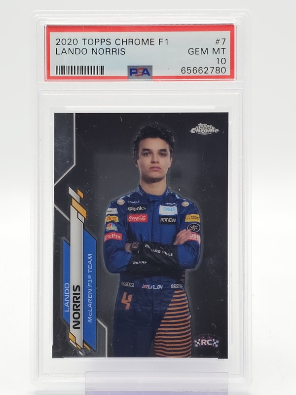 LANDO NORRIS 2020 TOPPS CHROME F1 ROOKIE #7 MCLAREN PSA 10 Q6911
