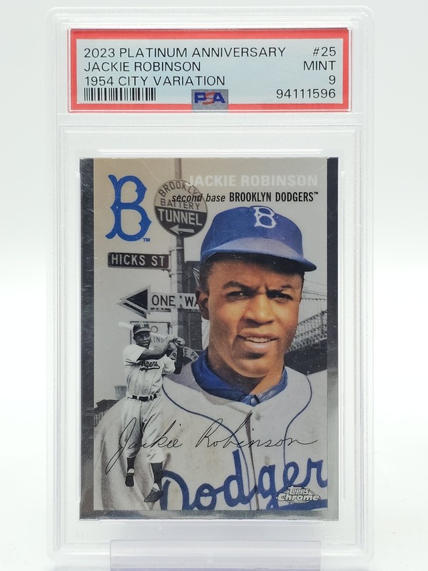 JACKIE ROBINSON 2023 TOPPS CHROME PLATINUM 1954 CITY VARIATION PSA 9 Q7213