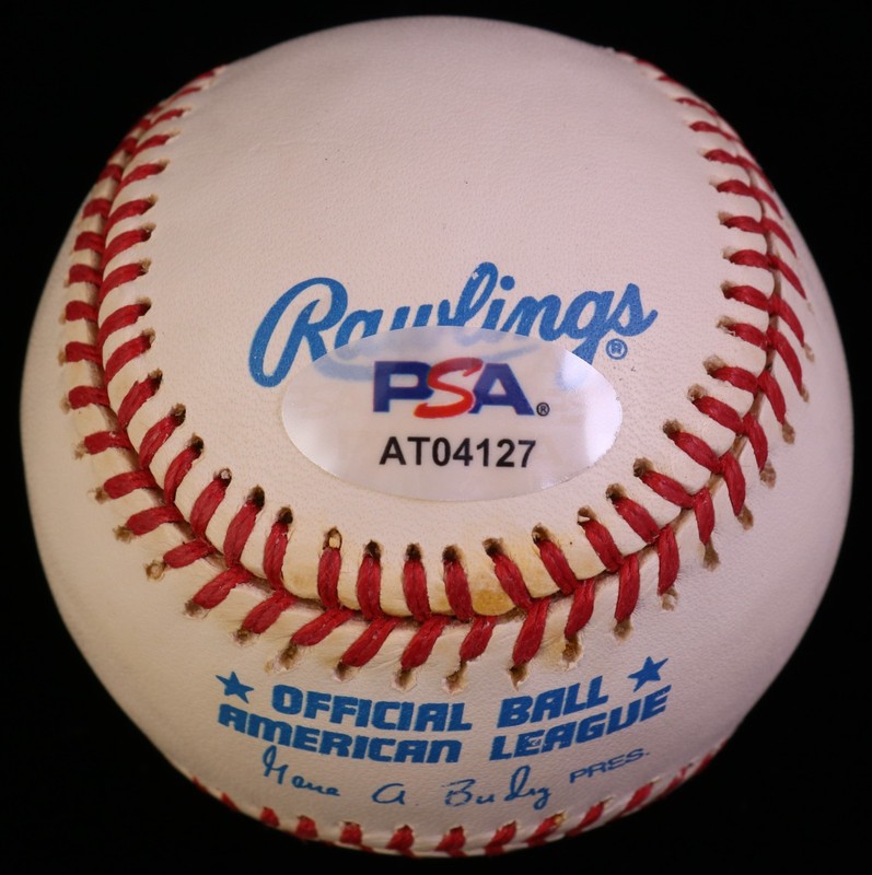 Joe DiMaggio Signed Autographed OAL Rawlings Baseball PSA COA AT04127 Yankees view 2