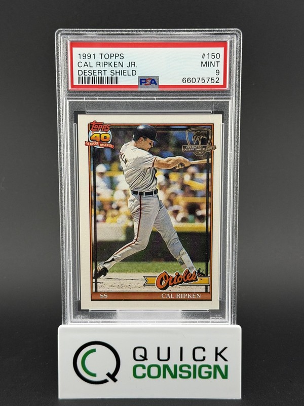 CAL RIPKEN JR 1991 TOPPS DESERT SHIELD #150 PSA 9 Q6995